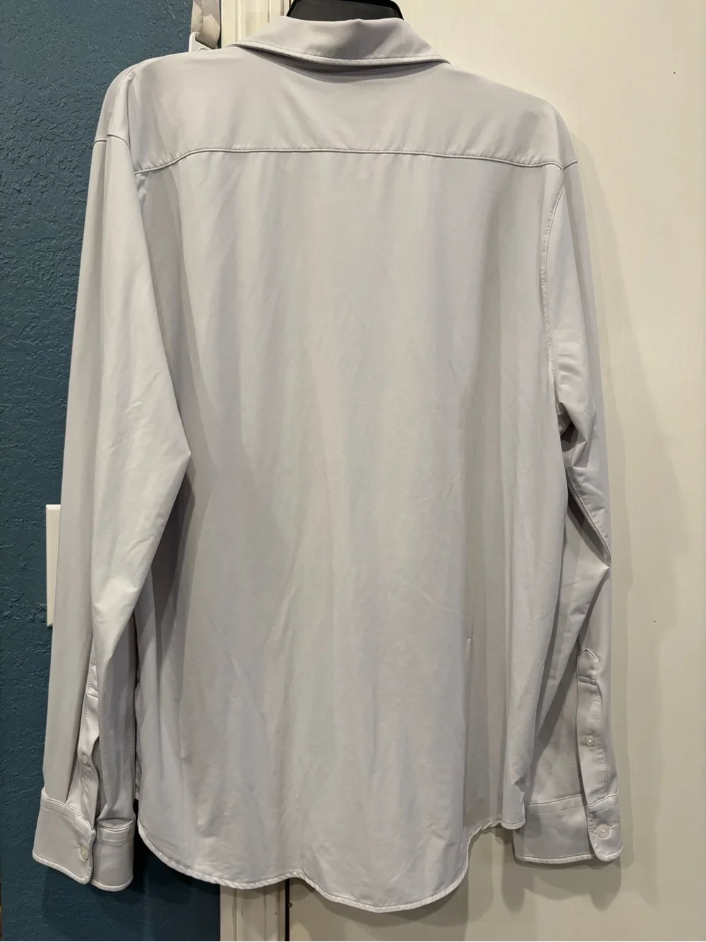 J. Crew Performance Light Gray Men's Long-Sleeve Dress Shirt